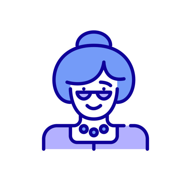 老妇人化身奶奶戴眼镜图片下载