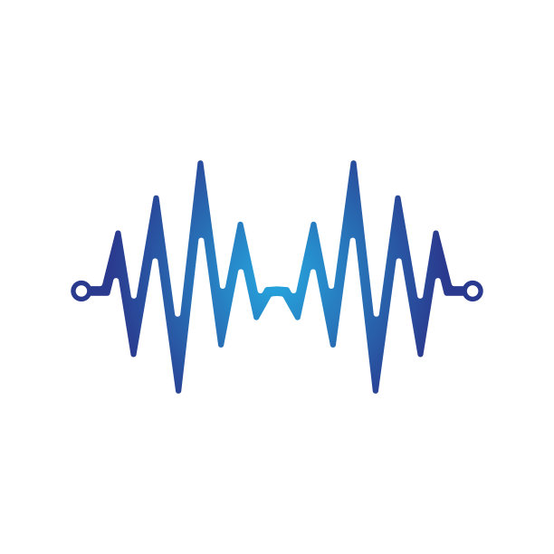 音乐声波标志图标矢量，扬声器和耳机图片下载