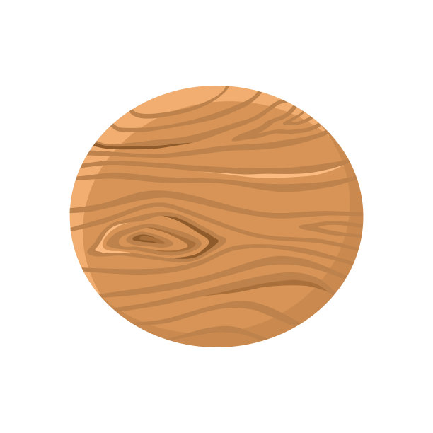 圆形木牌上有纯朴的白片图片下载