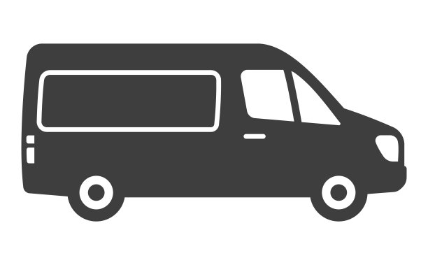 快递卡车图标。图片下载