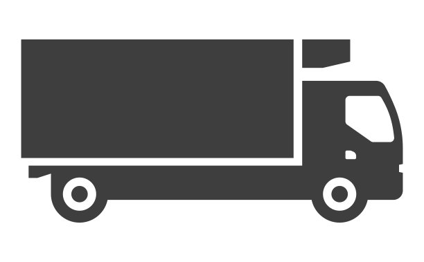 快递卡车图标。图片下载