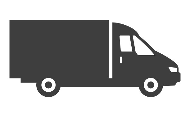 快递卡车图标。图片下载