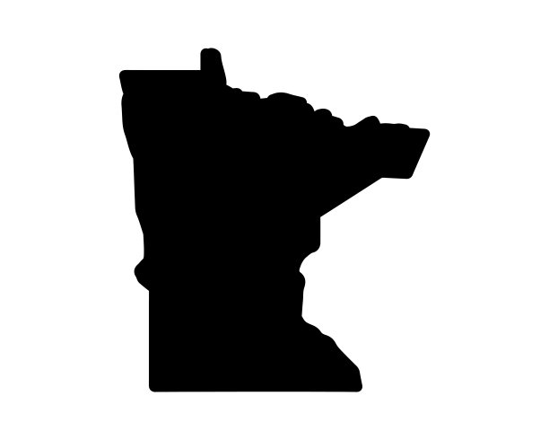 我们国家的地图。明尼苏达州轮廓的象征。矢量图图片下载