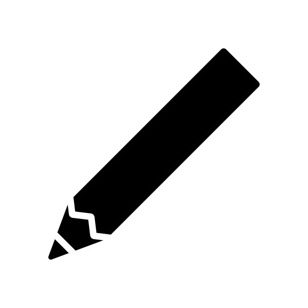 铅笔图标。黑色的轮廓。正面的看法。矢量简单的平面图形插图。孤立的物体在白色背景上。隔离。图片下载