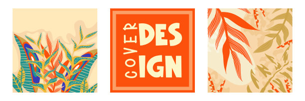 潮流美学波西米亚丛林传单。抽象时髦的异国花卉丛林背景。设计模板。抽象的自然背景。热带树叶艺术覆盖矢量。图片下载