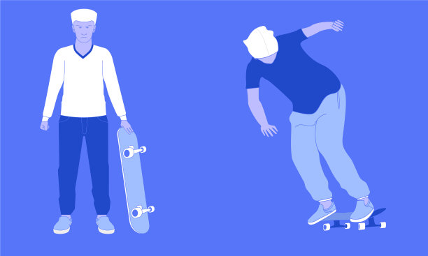 一个人拿着长板站着图片下载