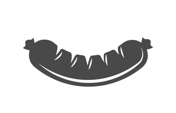 烧烤香肠孤立在白色背景图片下载