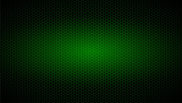 六边形的背景，绿色的颜色与光辉图片下载