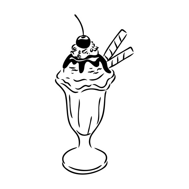 冰淇淋甜筒涂鸦冰淇淋图片下载