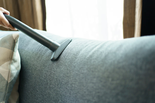 家庭主妇使用真空。图片下载