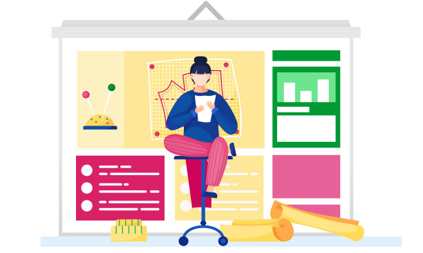 时装设计师正在设计纸上的图案。女裁缝正在看一张纸图片下载