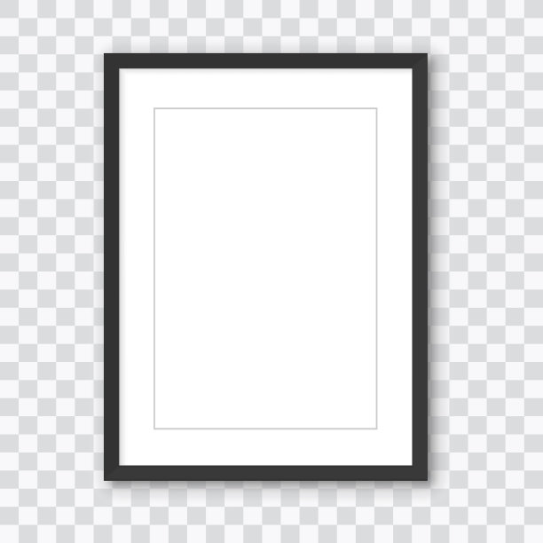 相框。在透明背景上有阴影的相框图片下载