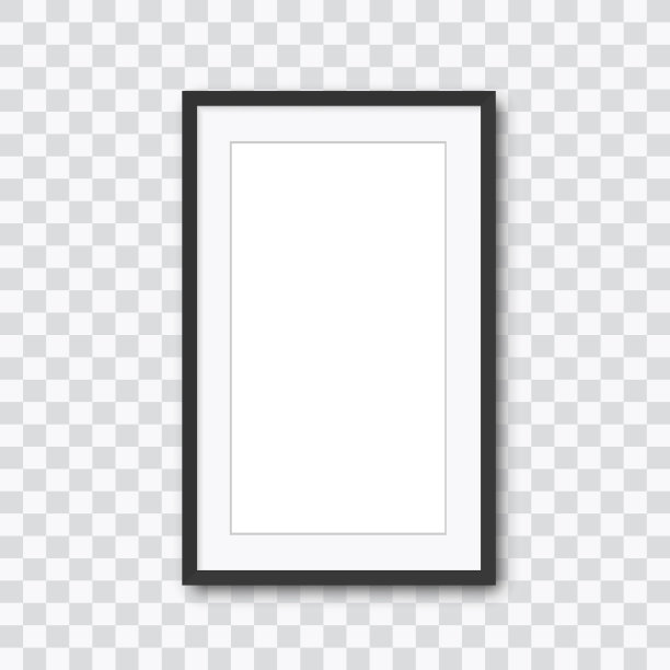相框。在透明背景上有阴影的相框图片下载