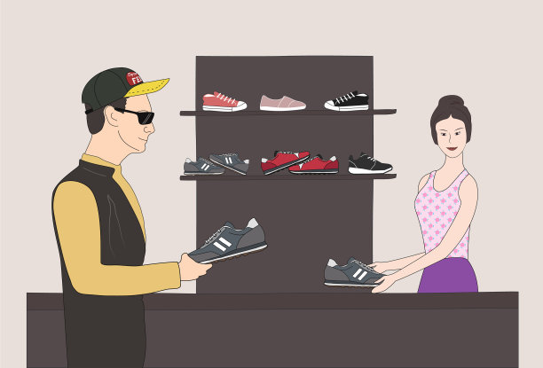 一家运动鞋店的神秘顾客图片下载
