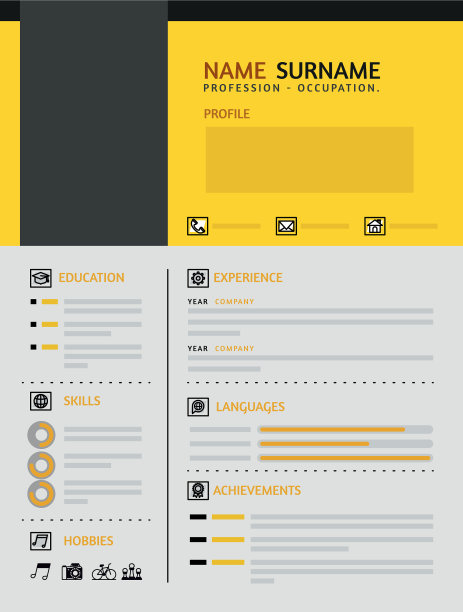 黄色的专业课程图片下载