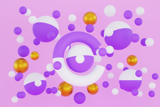 3d几何形状彩色背景图片下载