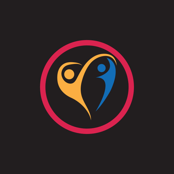 爱心标志与人设计慈善与支持图片下载