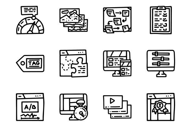 网站创作线涂鸦简单的图标图片下载