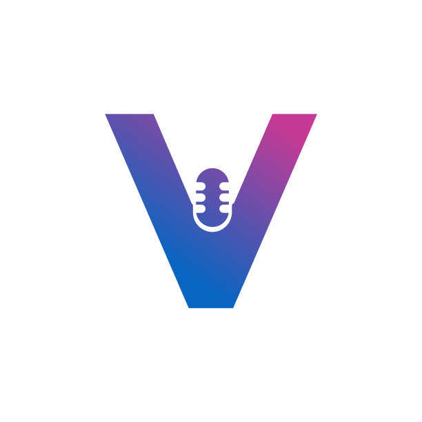 字母V播客录音标志图片下载