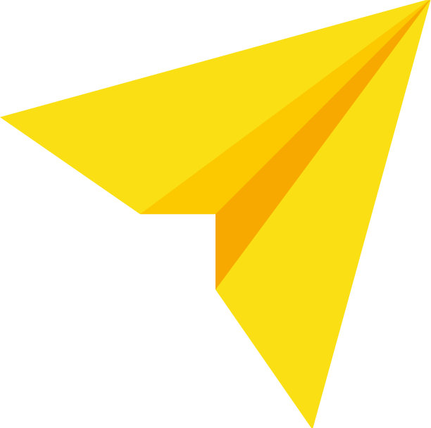 黄色的纸飞机飞平了翅膀图片下载