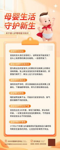 橙色简约知识科普营销长图图片下载