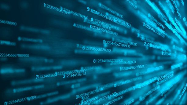 数字的背景。大数据。黑客的概念。抽象矩阵。计算机生成了许多数字。三维渲染图片下载