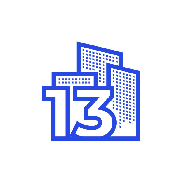13号带有公寓标志设计图形图片下载