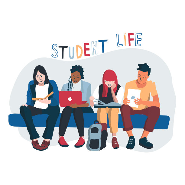 学生们用笔记本电脑和书本做工作图片下载