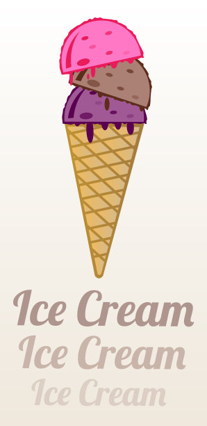 冰淇淋用勺子垂直横幅图片下载