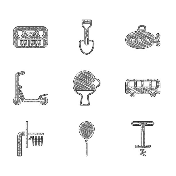 设置球拍和球气球与丝带弹簧图片下载