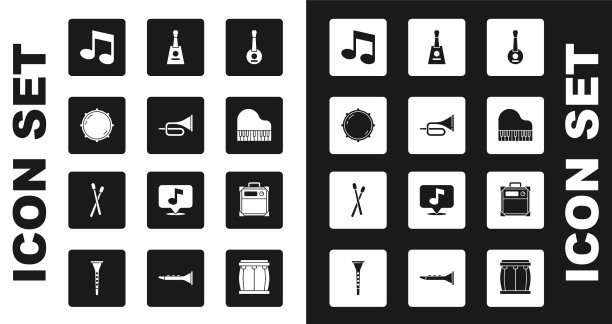 设置班卓琴小号拨钮水平音乐音符图片下载