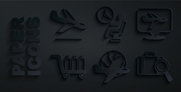 设置地球仪与飞行飞机飞机推车图片下载