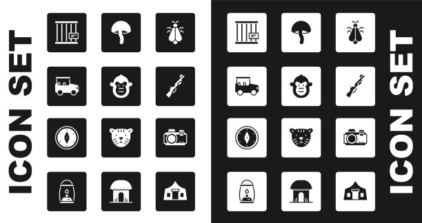 设蚊猴游猎车动物笼图片下载