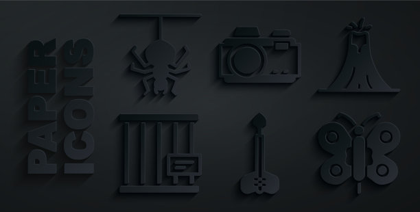 设箭火山爆发动物笼图片下载