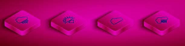 设置等距线云与雨日落和图片下载