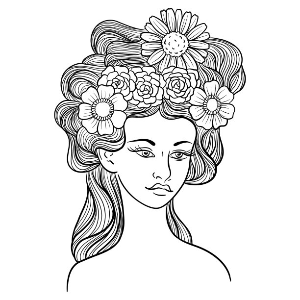 画幻想发型女图片下载