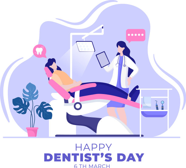 世界牙医日与牙科和病人在图片下载