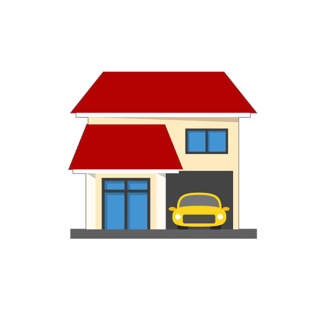 简单的房子平面图标孤立在白色图片下载