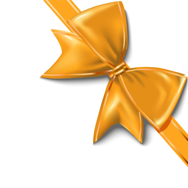 闪亮的金色缎带在白色的背部图片下载