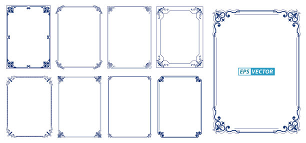 一套古董装饰框架或古董图片下载