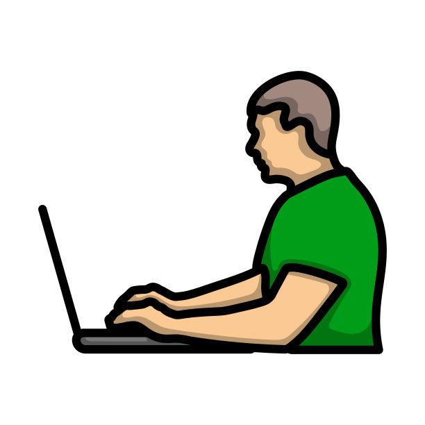 作家在工作图标图片下载