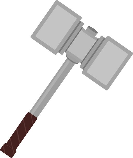 维京锤的矢量插图图片下载