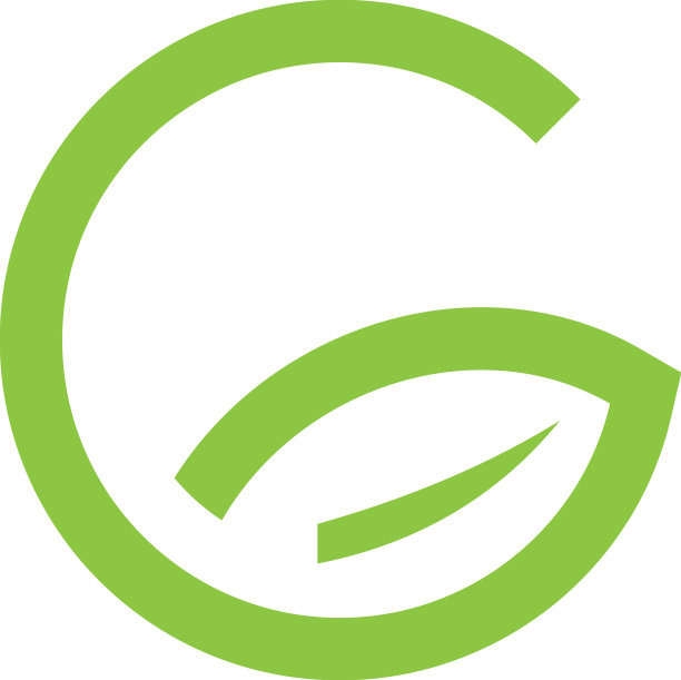 首字母g与叶子豪华标志绿叶图片下载