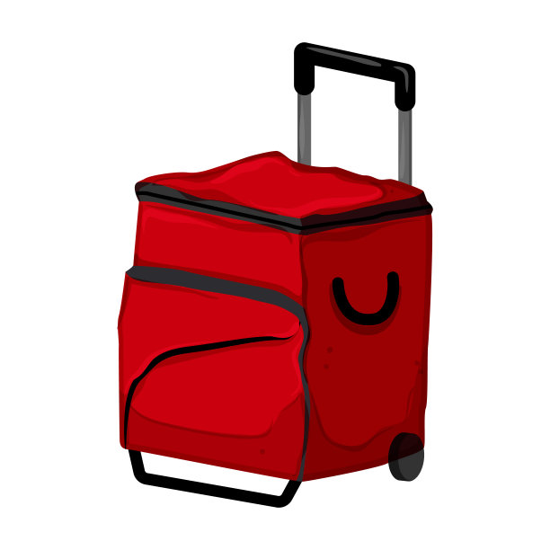 冷藏箱卡通矢量插图图片下载