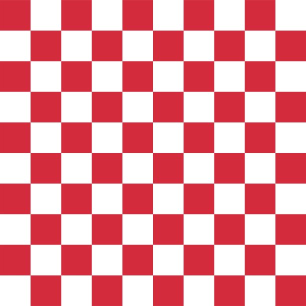 红色方格无缝几何图案，方形模板，白色背景，矢量，插图。图片下载