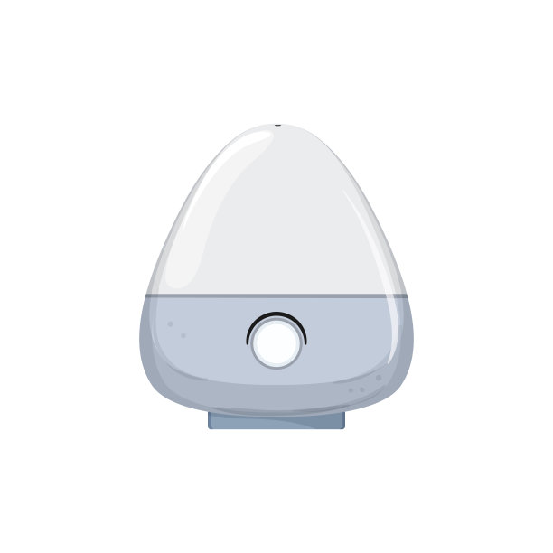 蒸汽加湿器空气卡通矢量插图图片下载