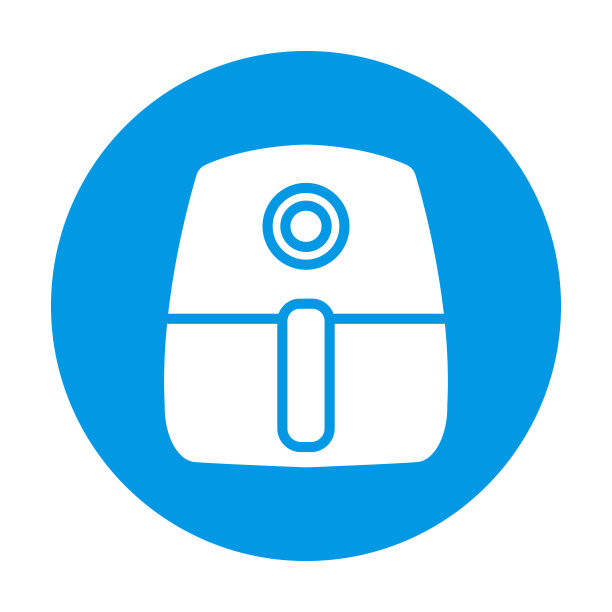 烹饪空气炸锅电器图标矢量图形设计，标志，网站，社交媒体，移动应用程序，UI插图图片下载