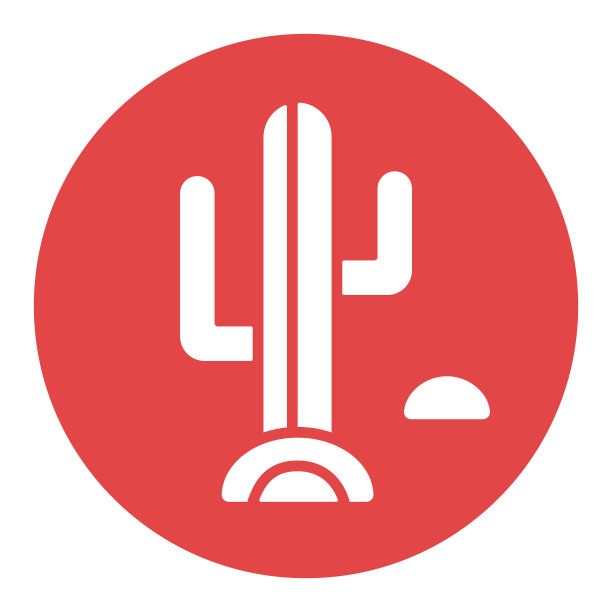 沙漠仙人掌象形孤立图标自然标志图片下载