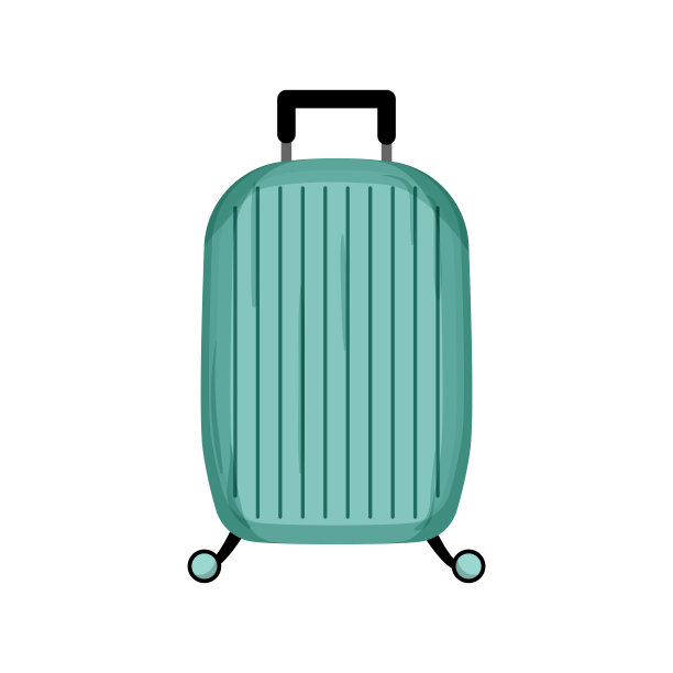 行李箱行李箱袋卡通矢量插图图片下载
