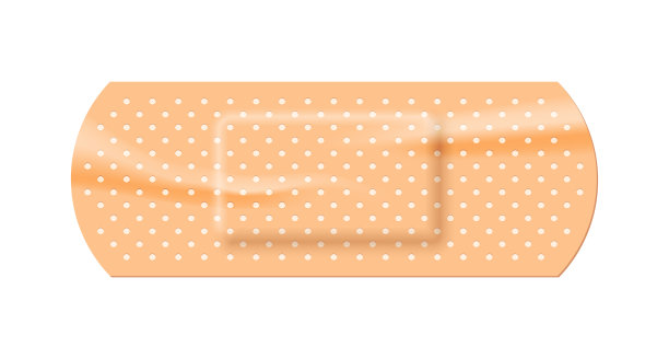 米色粘合剂抗菌绷带，遮蔽胶带，3d皱胶塑料补丁图片下载
